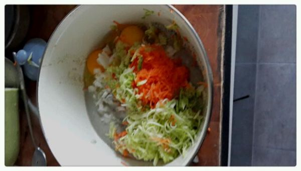 鸡蛋豆渣蔬菜饼