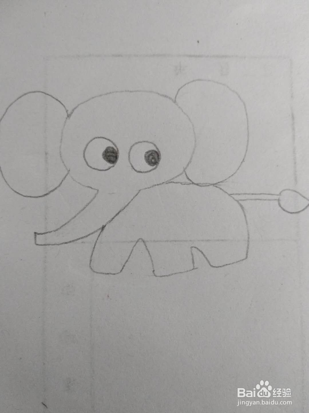 适合宝宝的简笔画亲子手工简笔画小象的画法