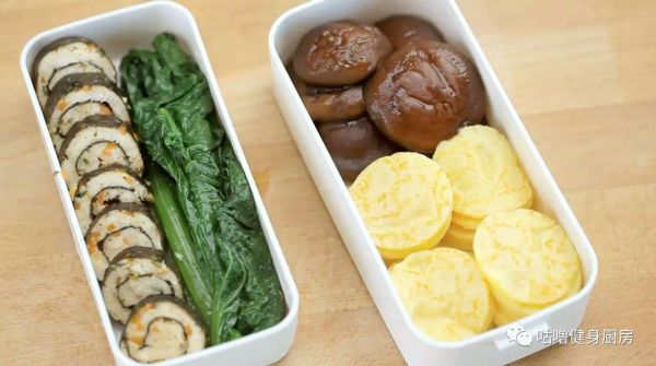 健康便当玉米饼与海苔肉卷