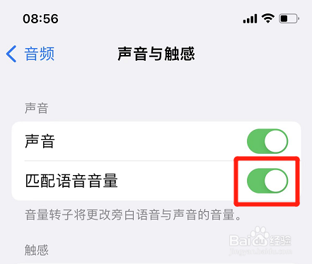 iphone如何开启匹配语音音量功能