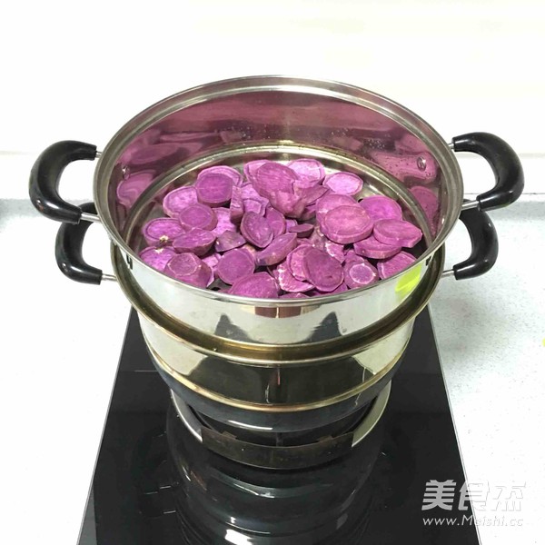 紫薯玫瑰花馒头