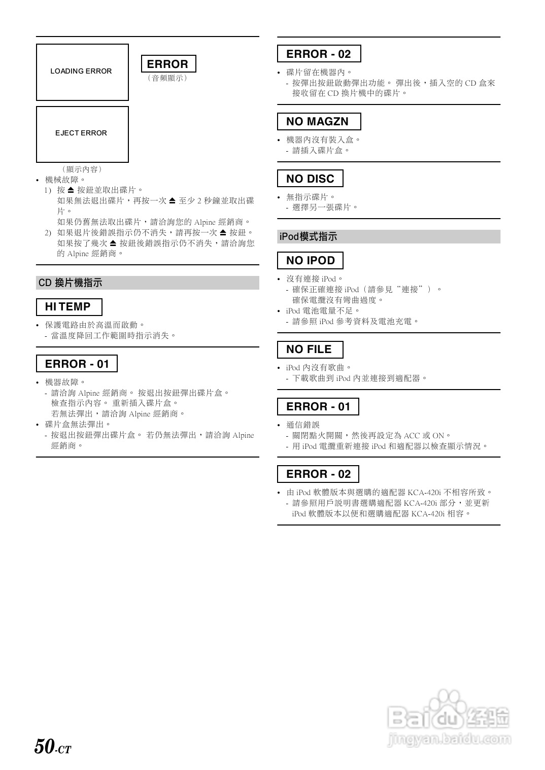 阿尔派DVA-9860E型车载DVD播放机说明书:[3]