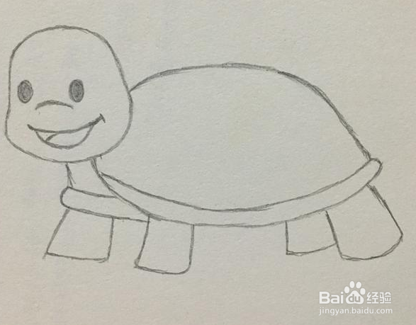 乌龟的简笔画是怎么画的