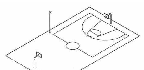标准篮球场线怎么画图片
