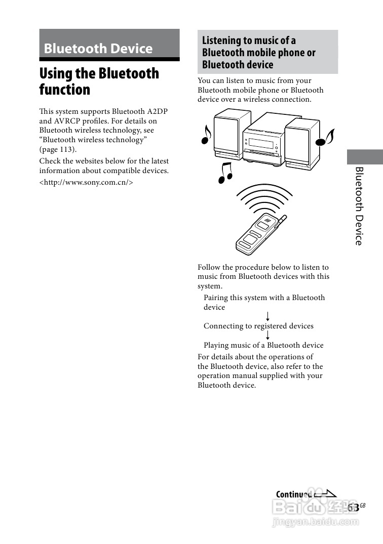 索尼CMT-DH5BT迷你组合音响使用说明书:[4]