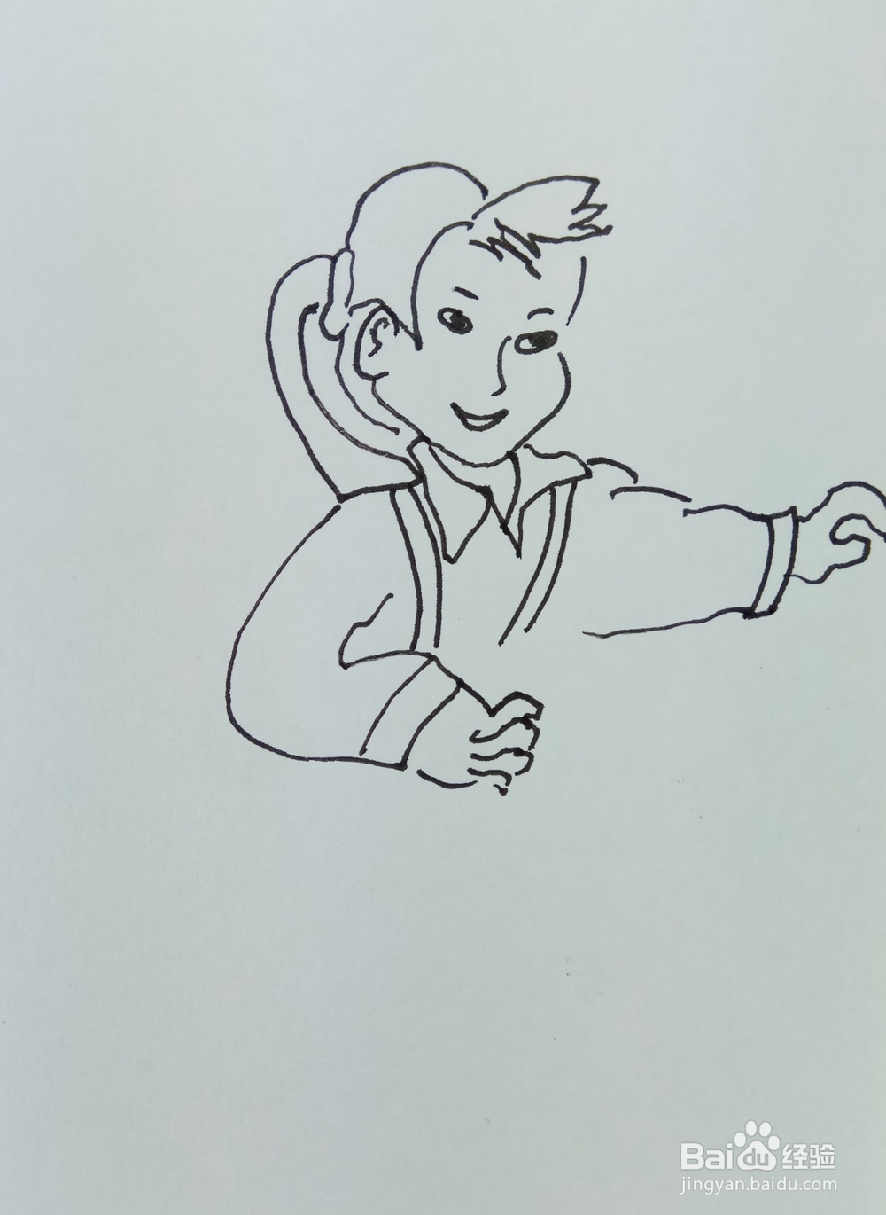 怎样画简笔画“可爱的小女孩”?