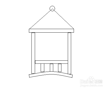 简笔画-凉亭的简笔画如何画