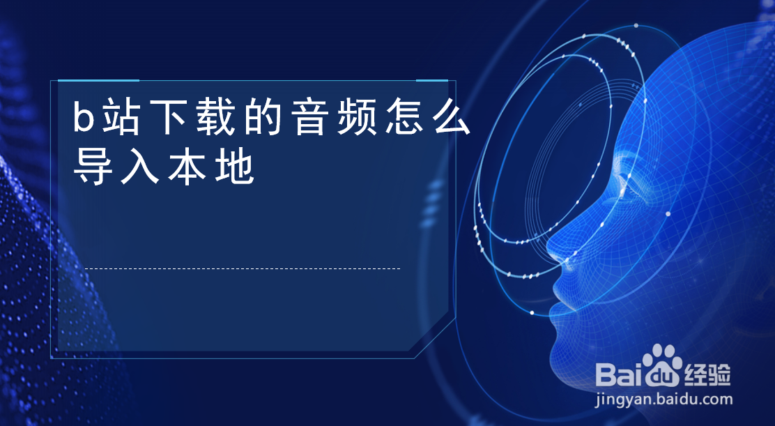 b站下载的音频怎么导入本地