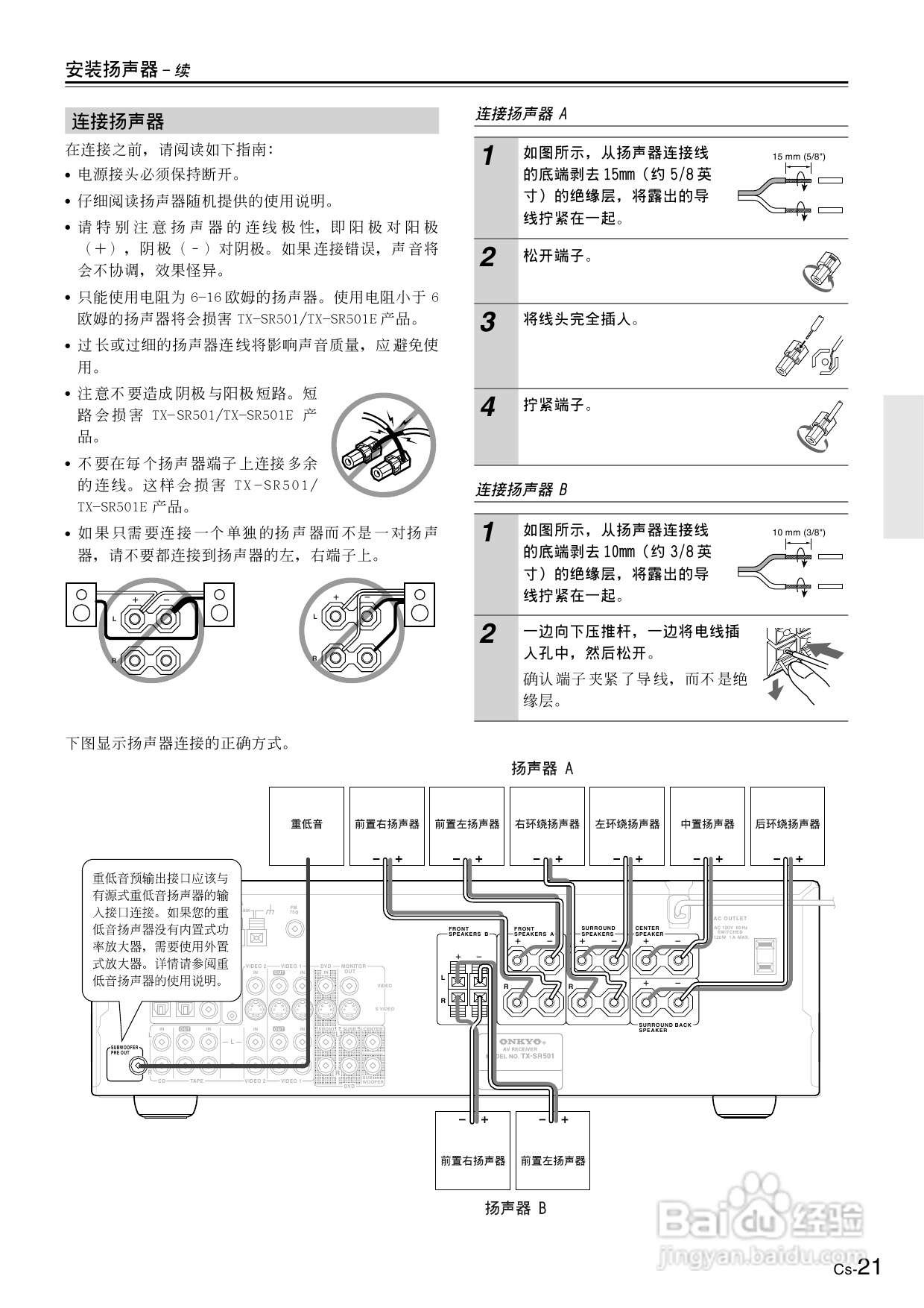 安桥AV接收机TX-SR501型使用说明书:[2]