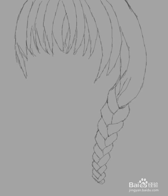 麻花辫怎么画