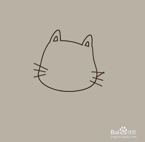 如何手工画小猫咪的简笔画?