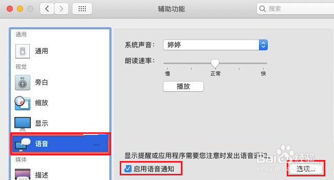 如何让Mac 朗读提醒信息中的文本