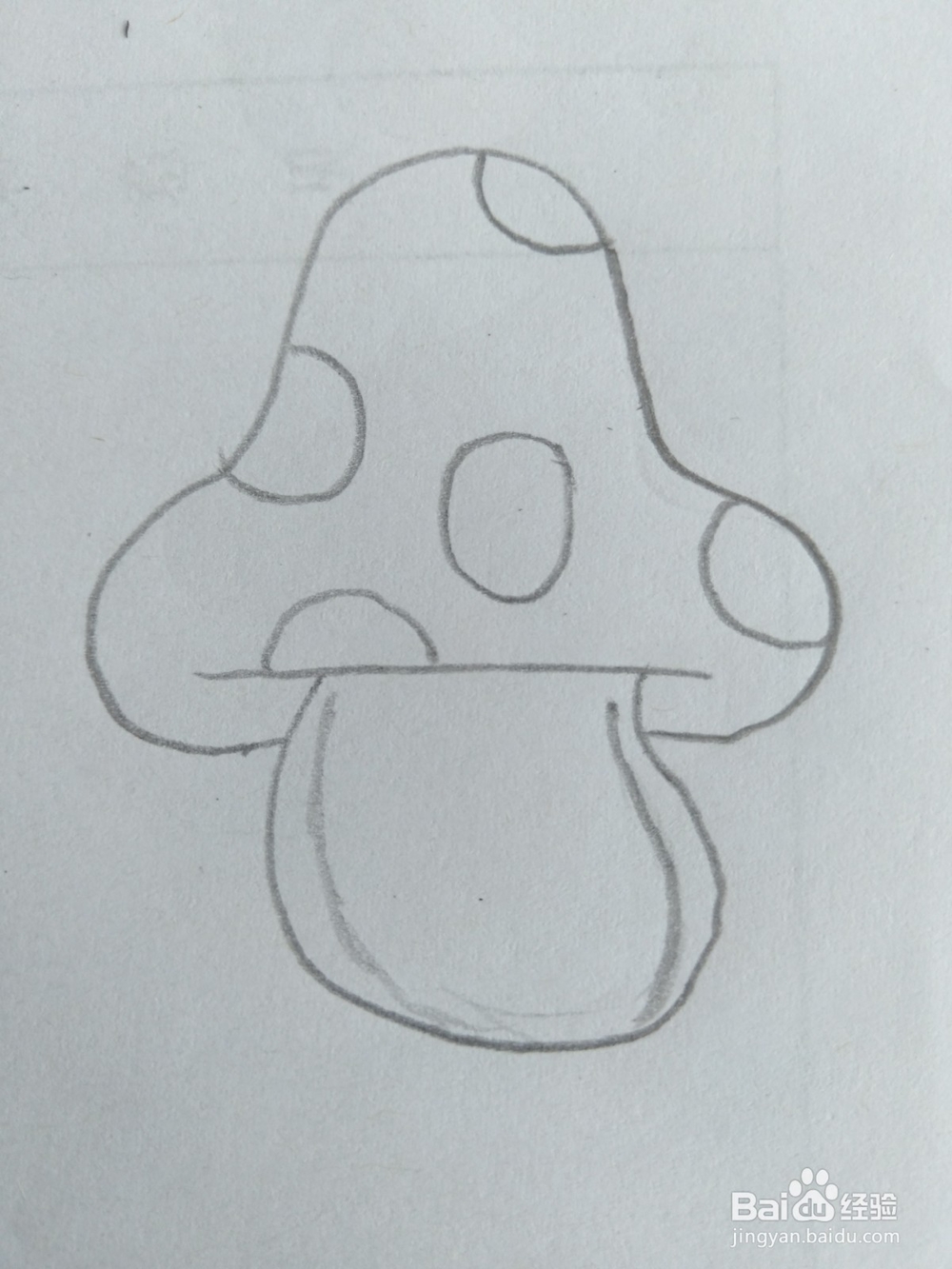 儿童简笔画蘑菇画法四