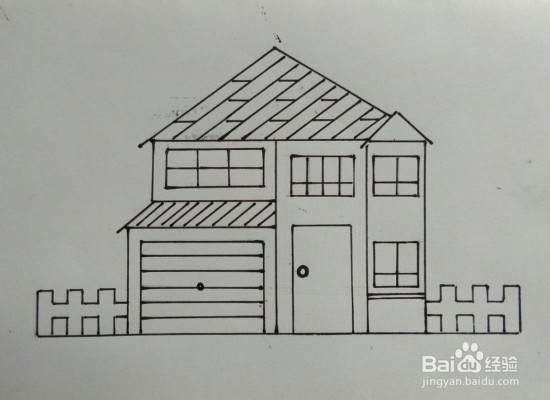 <b>画房子的方法、步骤。儿童简笔画，怎么画别墅</b>