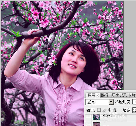 Photoshop调出甜美外景人物图片