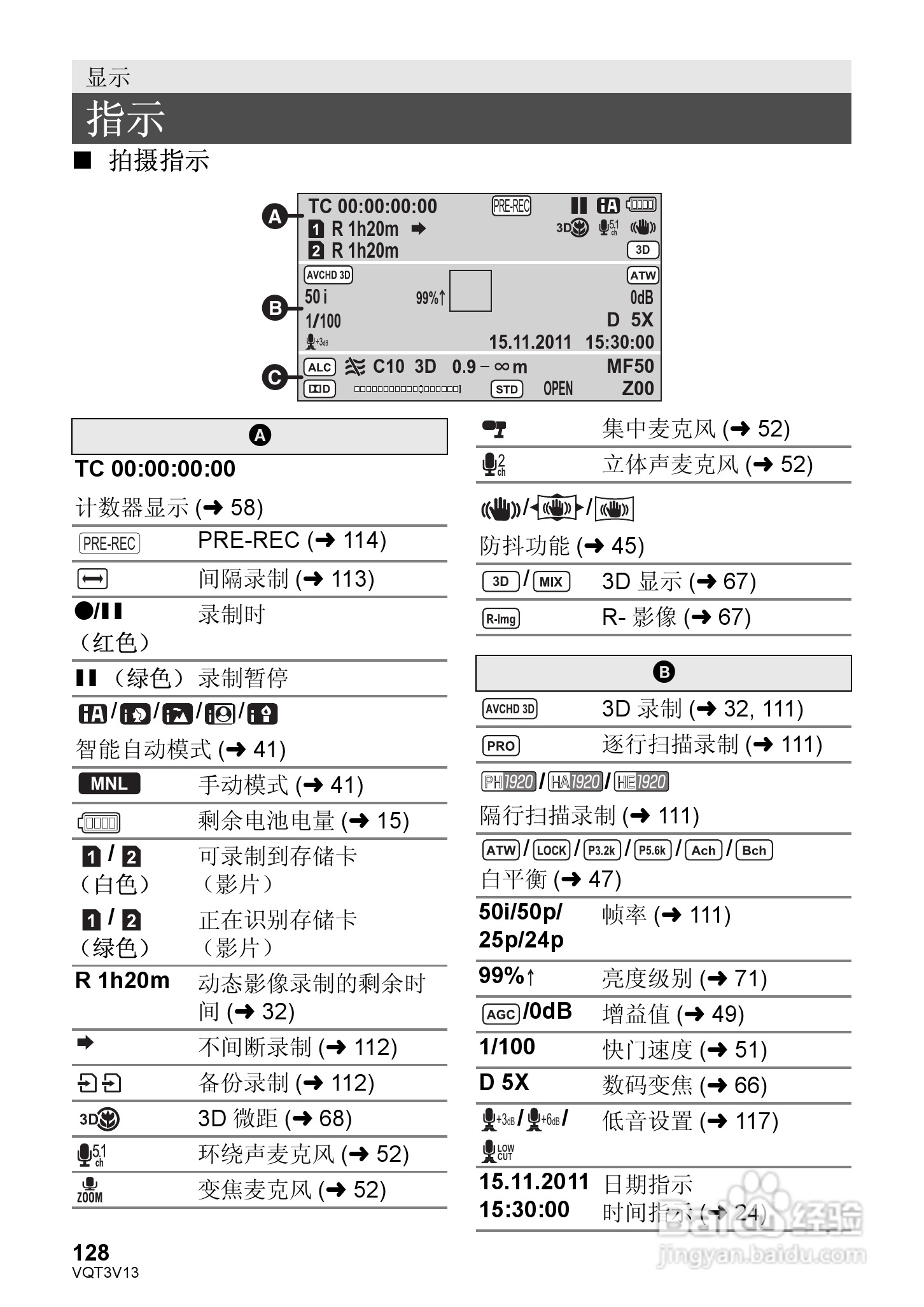 松下HDC-Z10000GK数码摄像机使用说明书:[13]