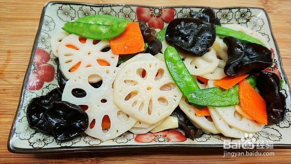 颜值超高的一道素菜 荷塘小炒