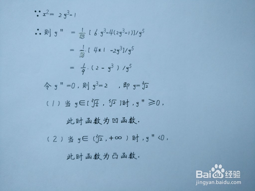 隐函数2y^3-x^2=1的图像