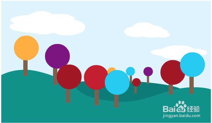 Flash绘制一个插画场景