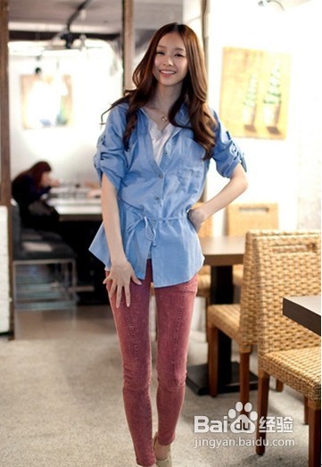 衬衫配小脚裤经典搭配方案