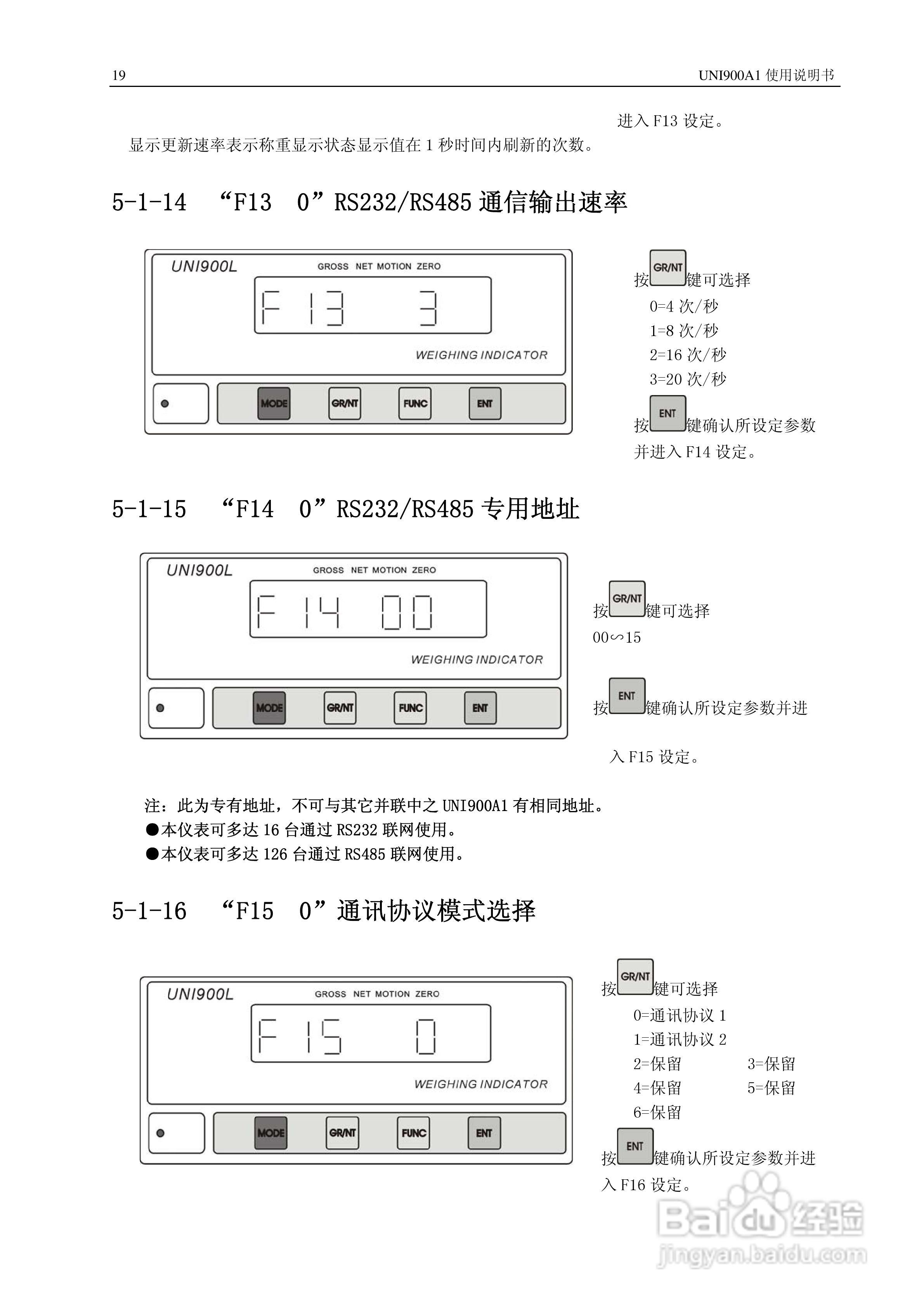 长陆UNI900A1称重显示控制仪使用说明书:[2]