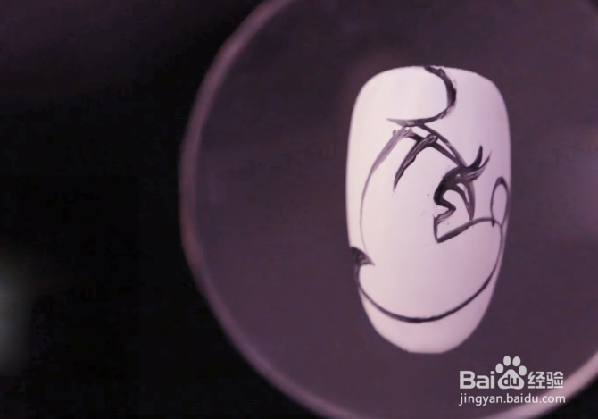 怎样做米奇简笔画指甲？