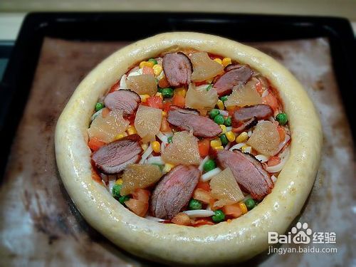 菠萝烤鸭厚匹萨