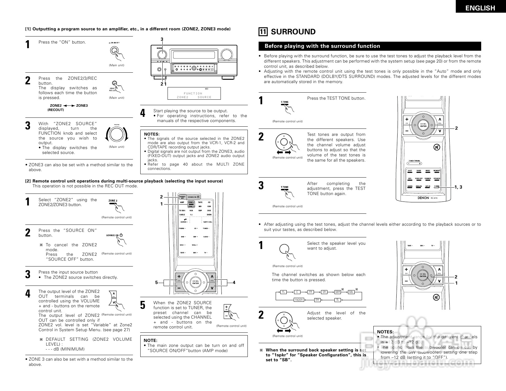 DENON AVR-3805收音环绕扩音机操作说明书:[3]