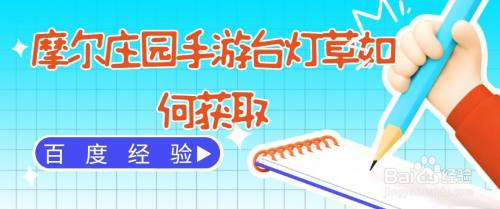 摩尔庄园手游台灯草怎么获得