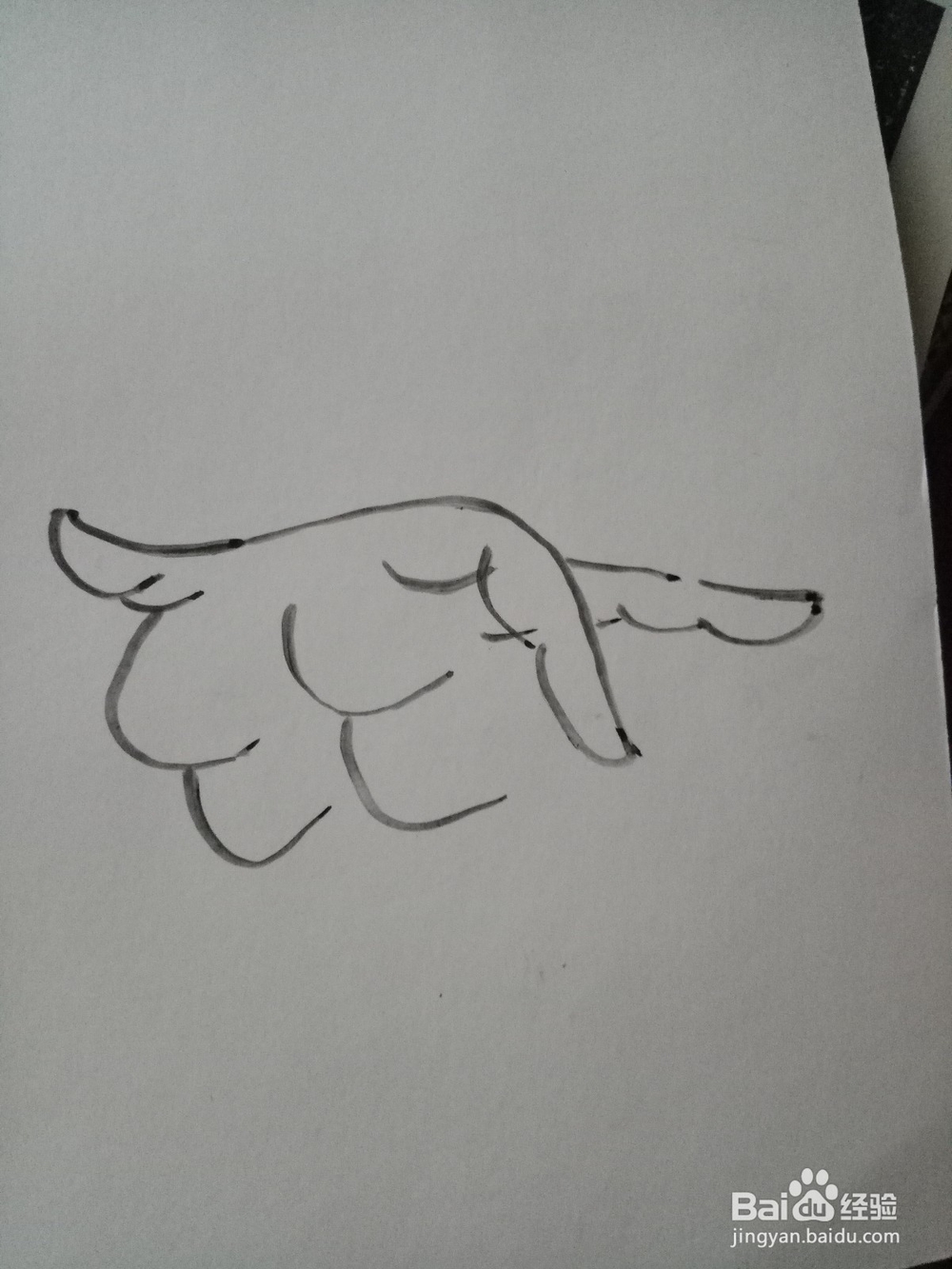 弹琴手势的画法,