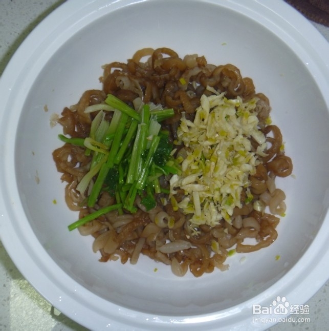 香菜蒜茸拌海蜇——每日一菜，小时候的味道