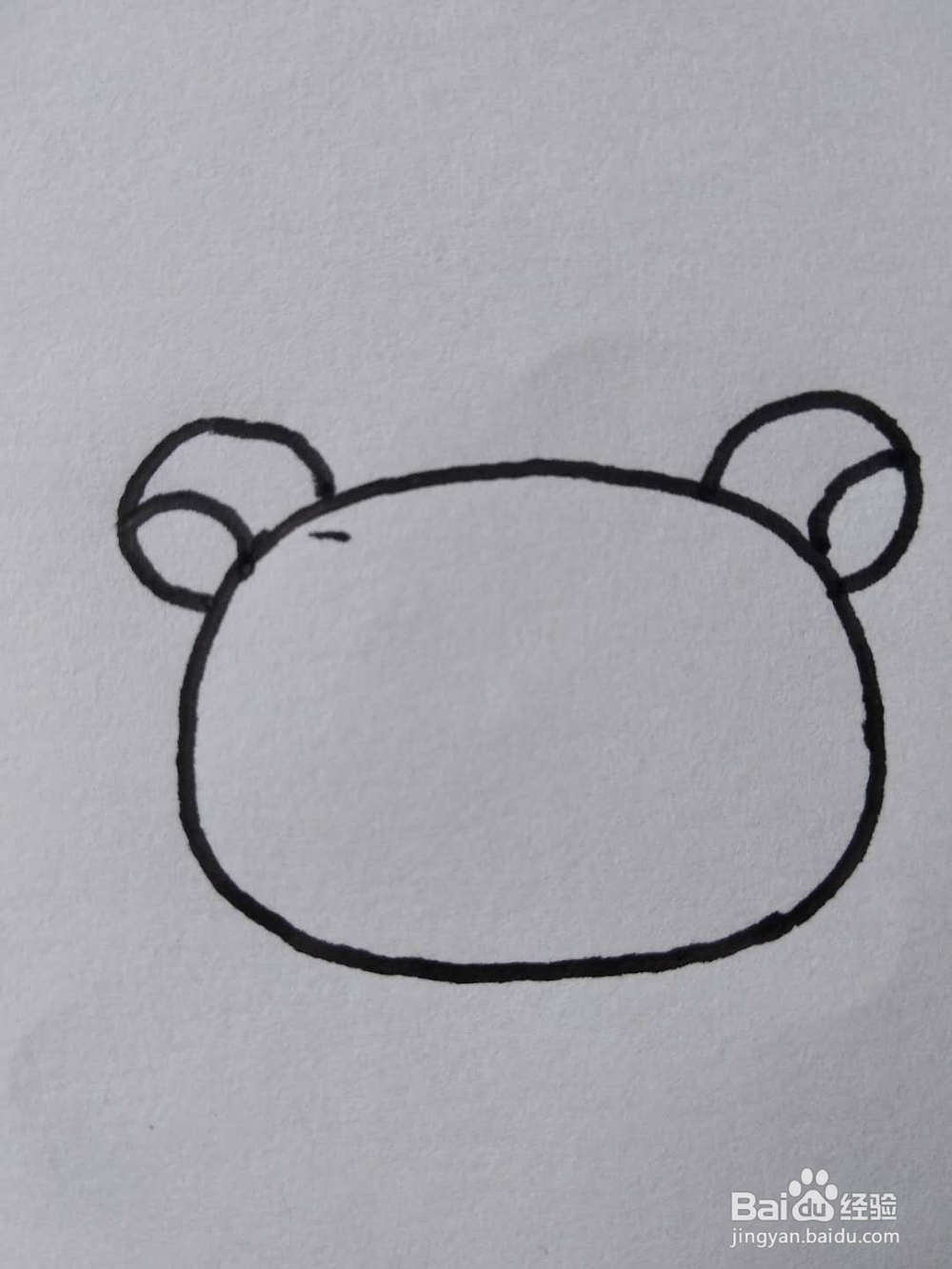 呆萌小熊简笔画教程