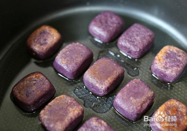 家庭自制紫薯小方