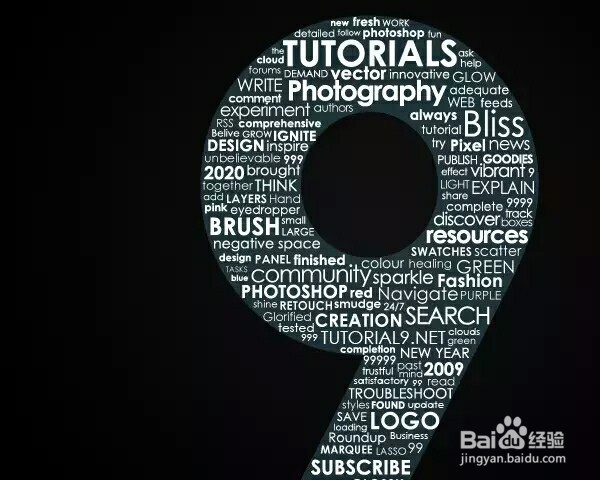 PS制作绚丽的英文字体组成的艺术字壁纸