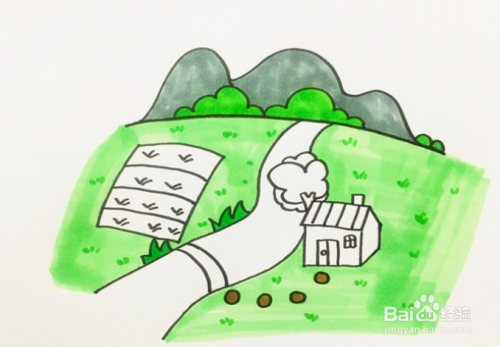 山水简笔画怎么画