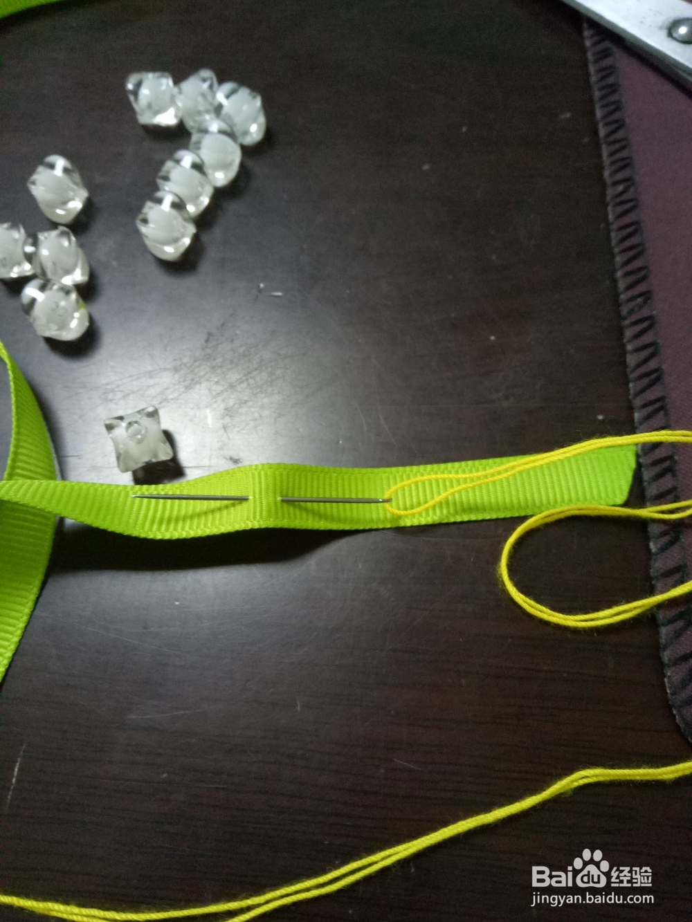 丝带串珠手链的编法