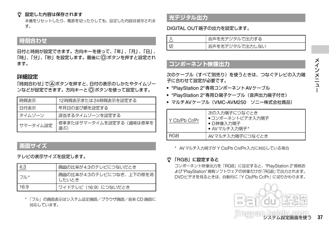 SONY SCPH-70000超薄陶瓷白PS2主机说明书:[4]