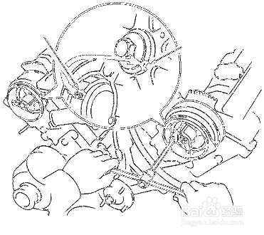 1995-1998款凌志LS400正时皮带的拆装及正时图