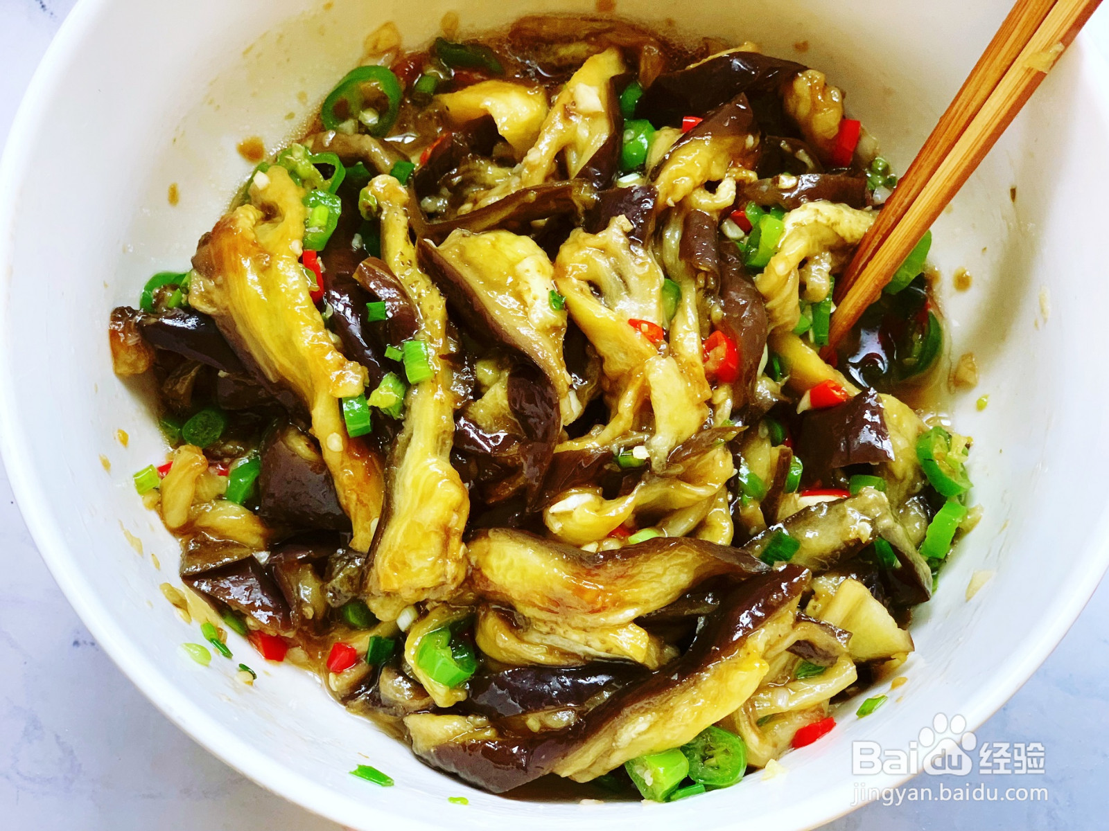 凉拌手撕茄子的做法