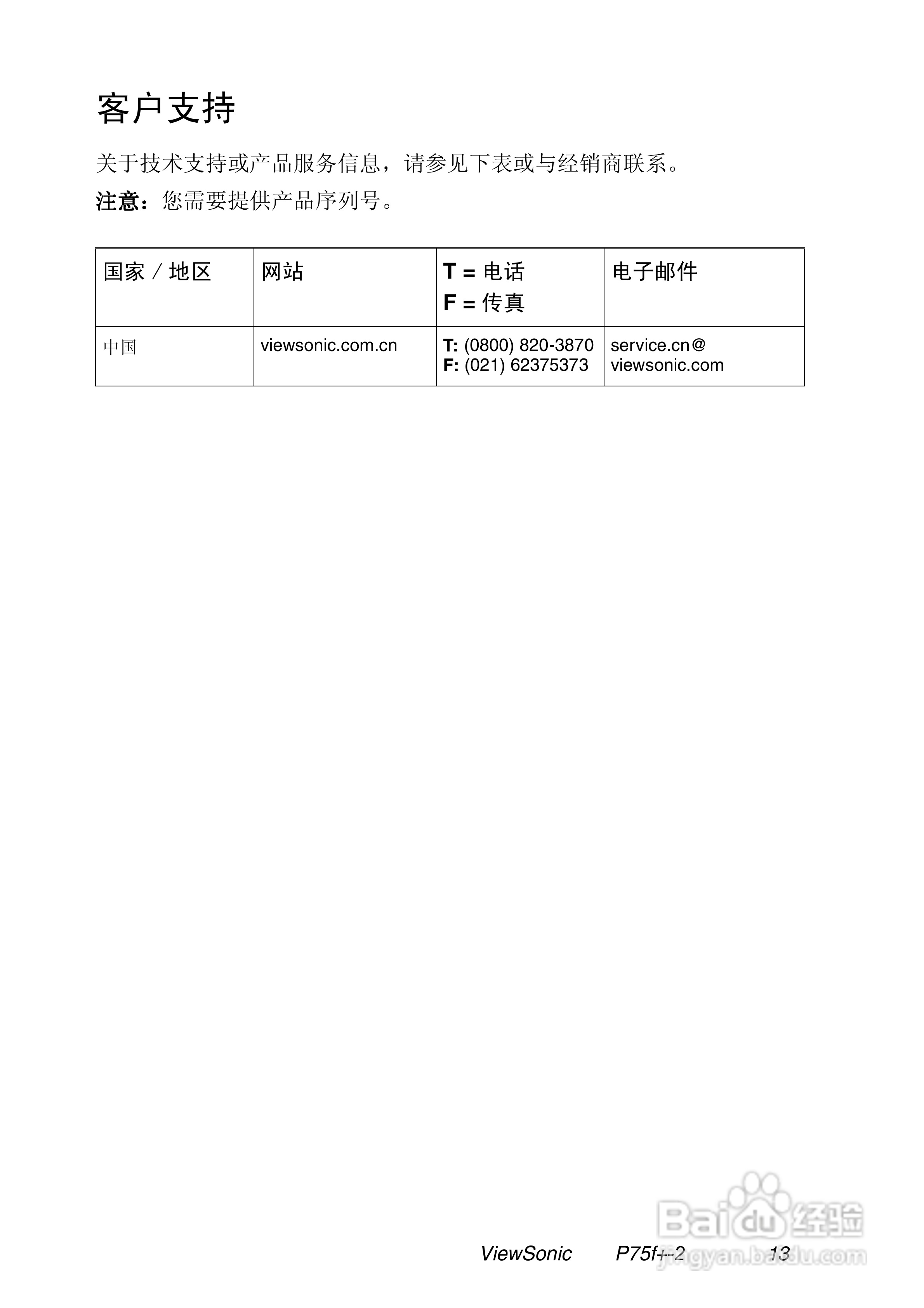 优派P75f+彩显使用说明书