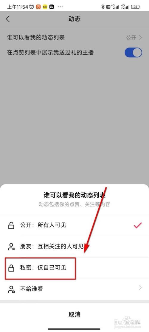 快手怎么设置动态仅自己可见