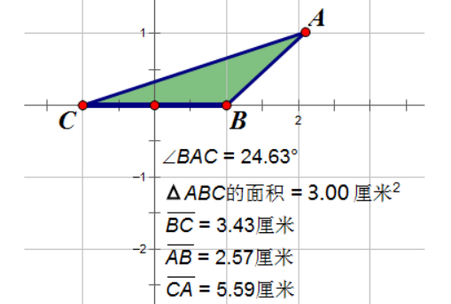 如图方格纸中每个小方格的边长为1画一钝角三角形使其面积等于3并求出三边的长
