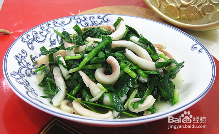 美味海鲜——韭菜炒鱿鱼丝