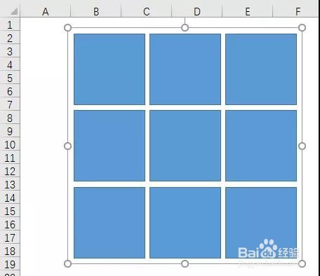 Excel:用excel制作朋友圈的九宫格图片