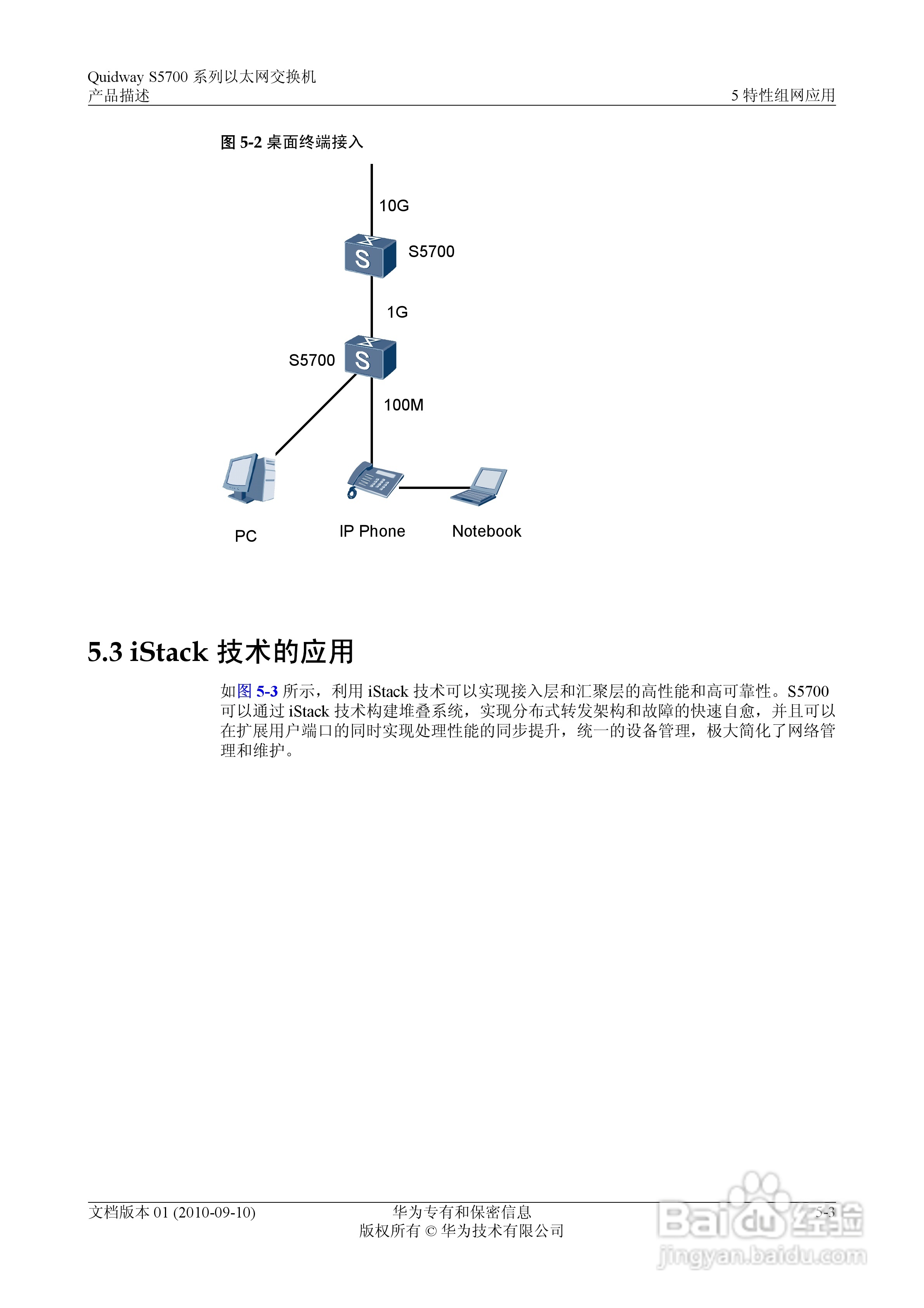 华为 Quidway S5700 系列以太网交换机V100R005C01说明:[6]