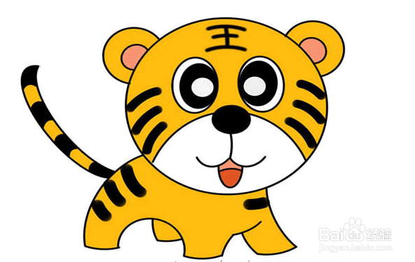 如何画一只可爱的小老虎