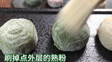 三色冰皮月饼的制作方法