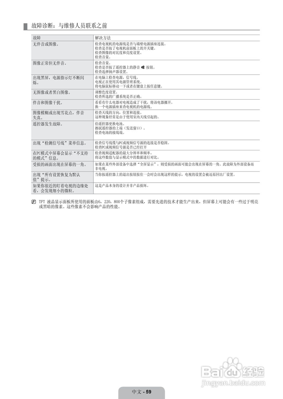 三星LA37B650T1F液晶彩电使用说明书:[7]