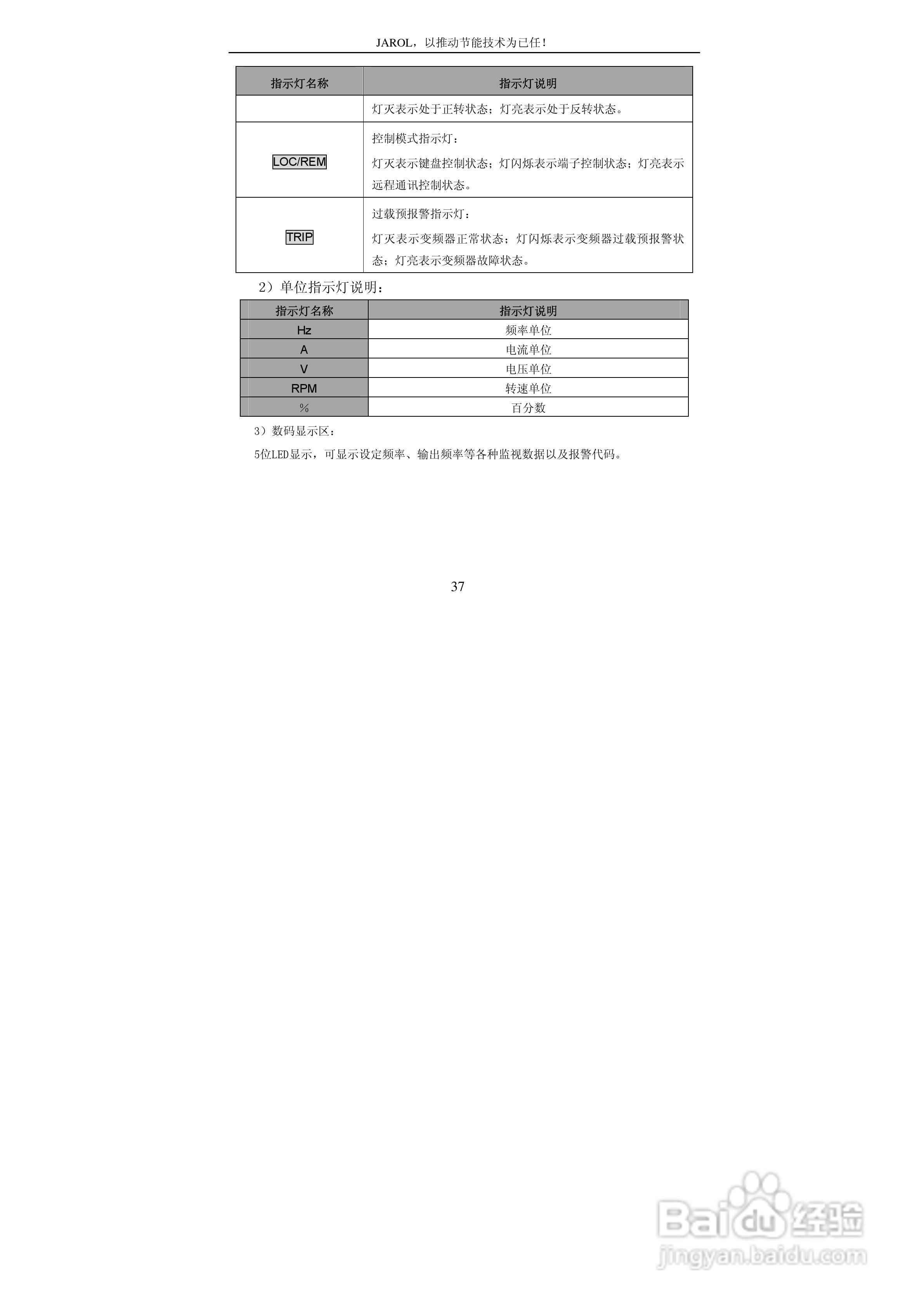 佳乐JR6000-055G/075P-4-1050变频器使用说明书:[4]