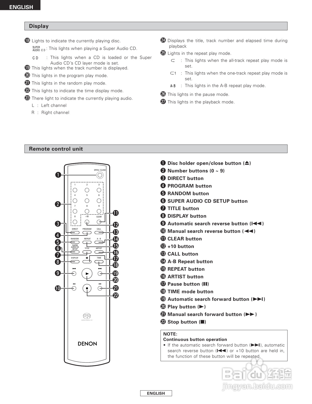 天龙DCD-1500AE 型CD播放器:[1]